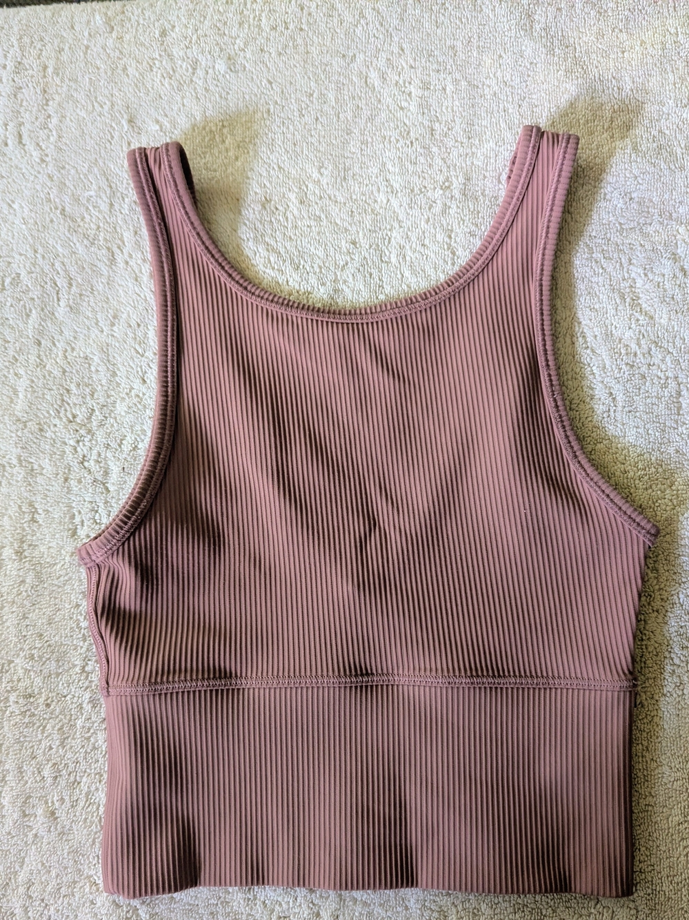 $15 Lululemon Tank Top Ribbed Pink Clay Reversible Cropped EUC *No Tag*